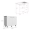 Tuhome Napoles 2 Utility Sink with Cabinet, Stainless Steel Countertop, Interior Shelf-White MLB8983 - alternate 2